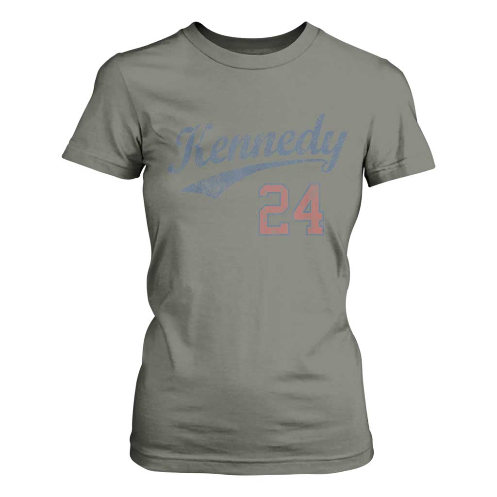 RFK Jr Kennedy 2024 T Shirt For Women Team Kennedy 24 Vintage TS02 Military Green Print Your Wear