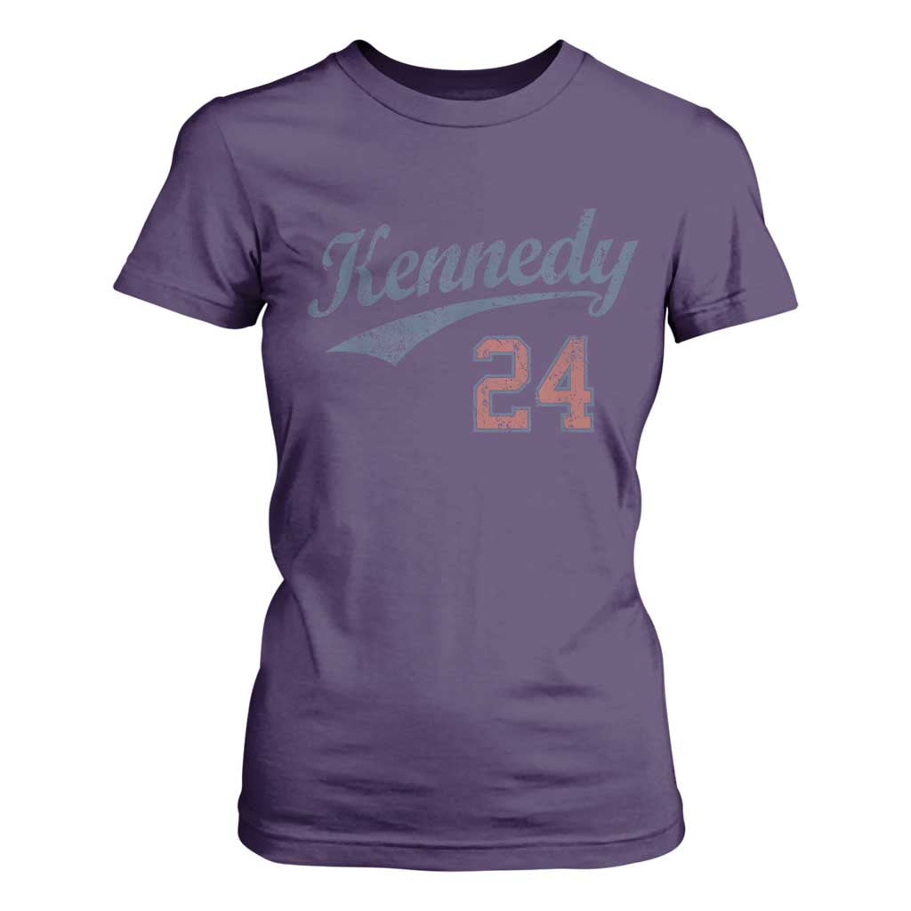 RFK Jr Kennedy 2024 T Shirt For Women Team Kennedy 24 Vintage TS02 Purple Print Your Wear