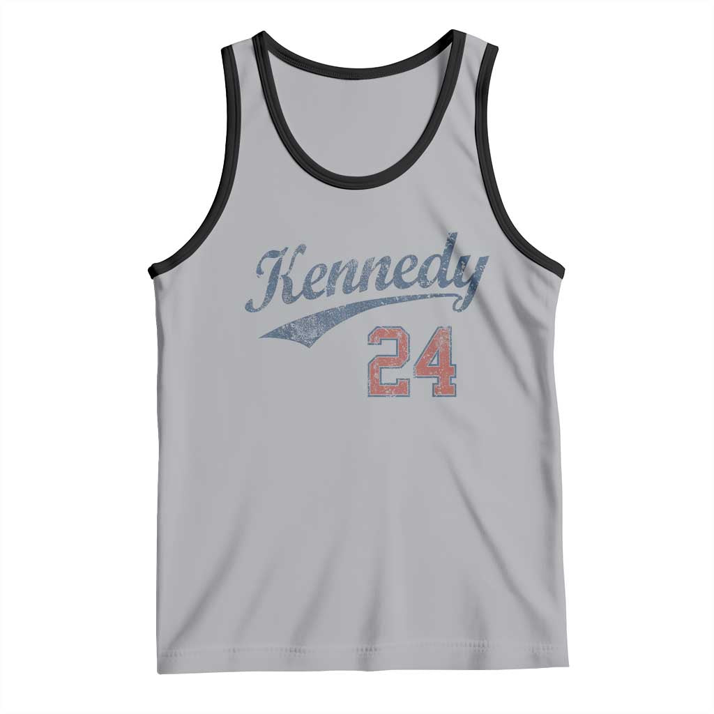 RFK Jr Kennedy 2024 Tank Top Team Kennedy 24 Vintage TS02 Athletic Heather Black Print Your Wear