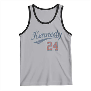 RFK Jr Kennedy 2024 Tank Top Team Kennedy 24 Vintage TS02 Athletic Heather Black Print Your Wear