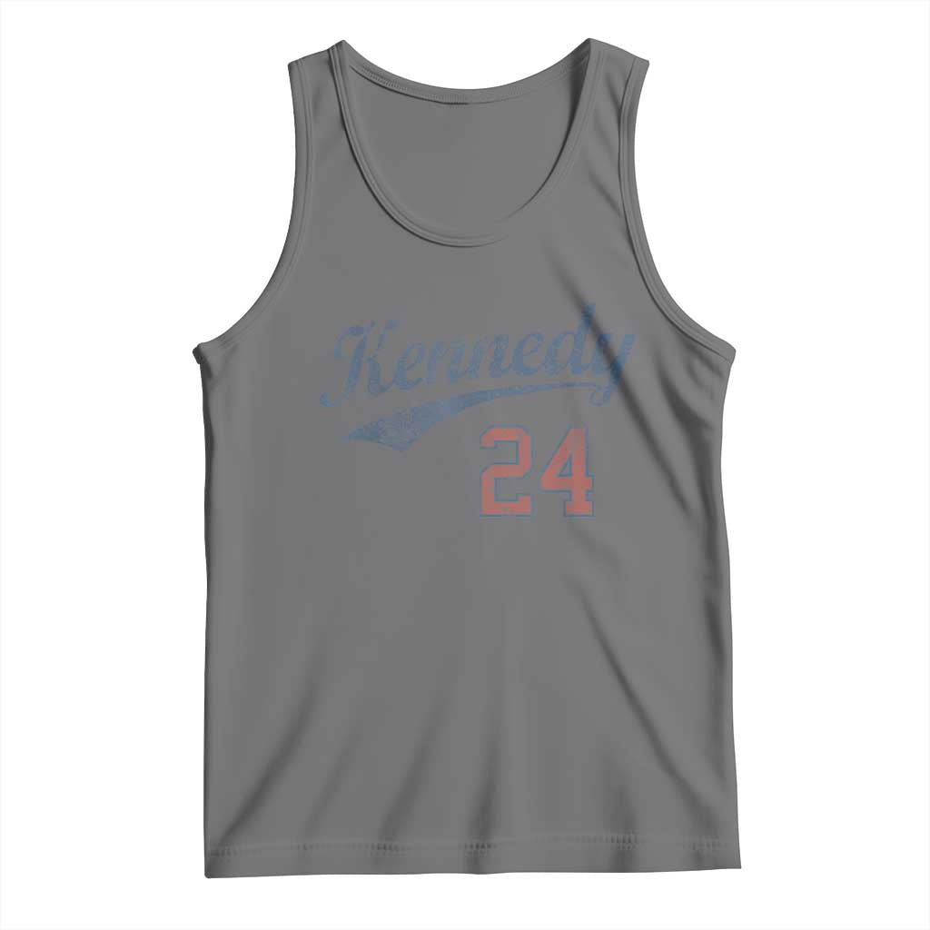 RFK Jr Kennedy 2024 Tank Top Team Kennedy 24 Vintage TS02 Black Heather Print Your Wear