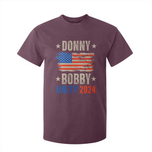 Donny Bobby 2024 T Shirt For Kid Trump and Robert Kennedy Jr. RFK Unity TS02 Maroon Print Your Wear
