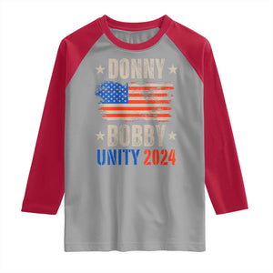 Donny Bobby 2024 Raglan Shirt Trump and Robert Kennedy Jr. RFK Unity TS02 Sport Gray Red Print Your Wear