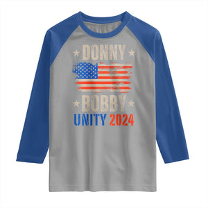 Donny Bobby 2024 Raglan Shirt Trump and Robert Kennedy Jr. RFK Unity TS02 Sport Gray Royal Print Your Wear