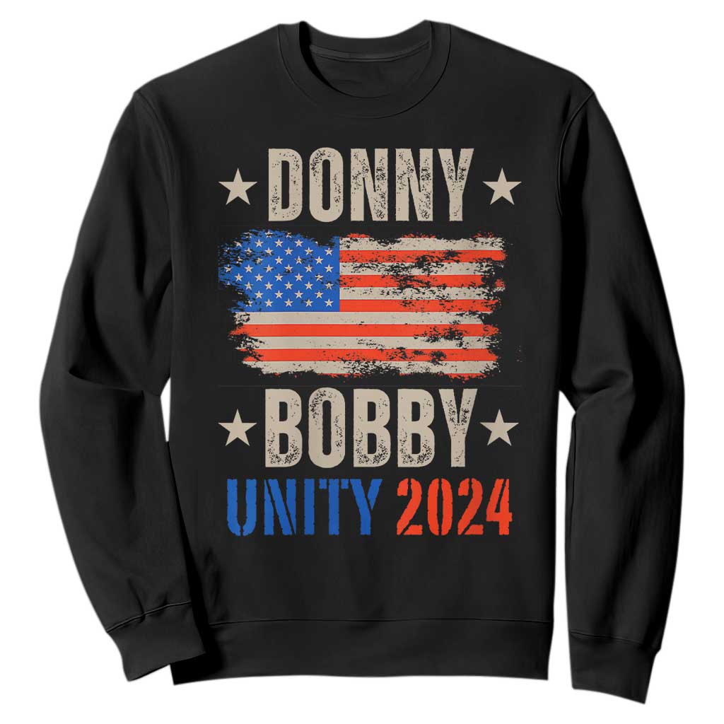 Donny Bobby 2024 Sweatshirt Trump and Robert Kennedy Jr. RFK Unity TS02 Black Print Your Wear