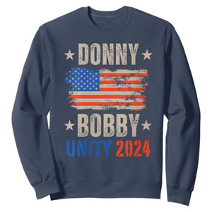 Donny Bobby 2024 Sweatshirt Trump and Robert Kennedy Jr. RFK Unity TS02 Navy Print Your Wear