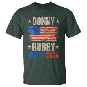 Donny Bobby 2024 T Shirt Trump and Robert Kennedy Jr. RFK Unity TS02 Dark Forest Green Print Your Wear