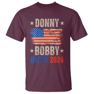 Donny Bobby 2024 T Shirt Trump and Robert Kennedy Jr. RFK Unity TS02 Maroon Print Your Wear