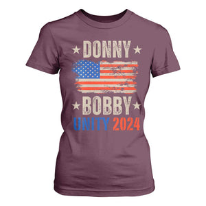 Donny Bobby 2024 T Shirt For Women Trump and Robert Kennedy Jr. RFK Unity TS02 Maroon Print Your Wear