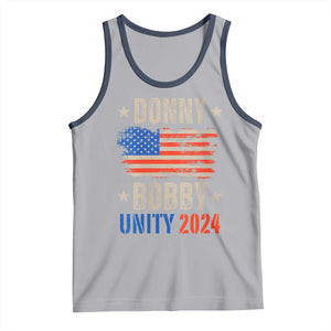 Donny Bobby 2024 Tank Top Trump and Robert Kennedy Jr. RFK Unity TS02 Athletic Heather Navy Print Your Wear