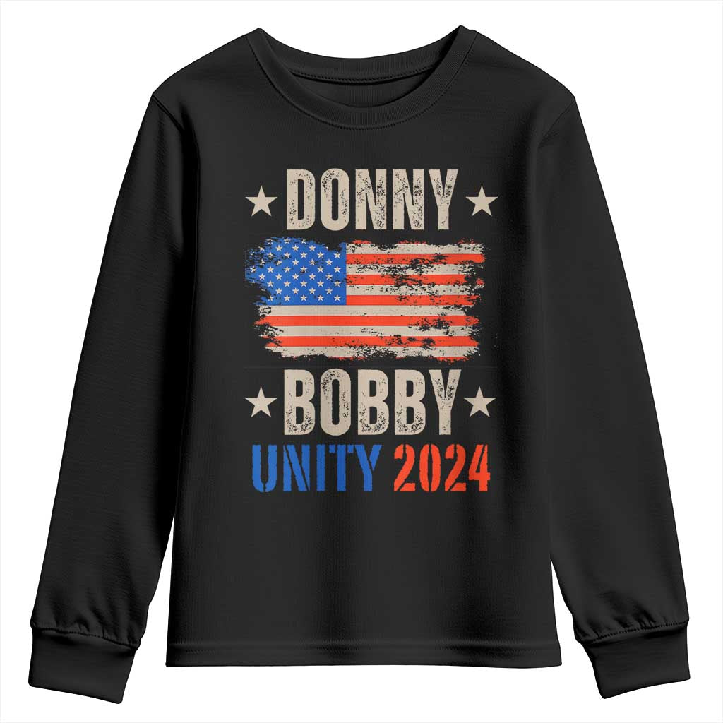 Donny Bobby 2024 Youth Sweatshirt Trump and Robert Kennedy Jr. RFK Unity TS02 Black Print Your Wear