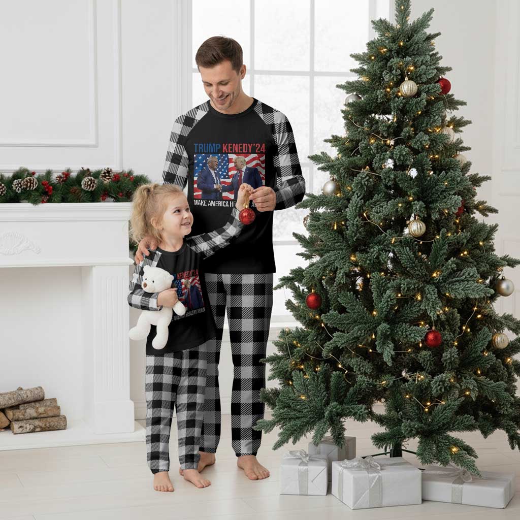 Donny Bobby 2024 Plaid Pajama Set Robert Kennedy Jr RFK and Trump Unity TS02 White Plaid Print Your Wear