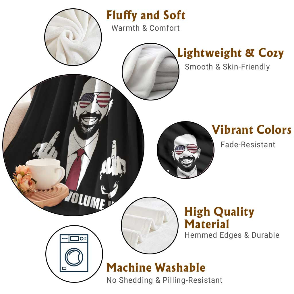 Zohran Mamdani Hope Throw Blanket Zoharan Mamdani USA Flag Funny Middle Finger TS02 Print Your Wear