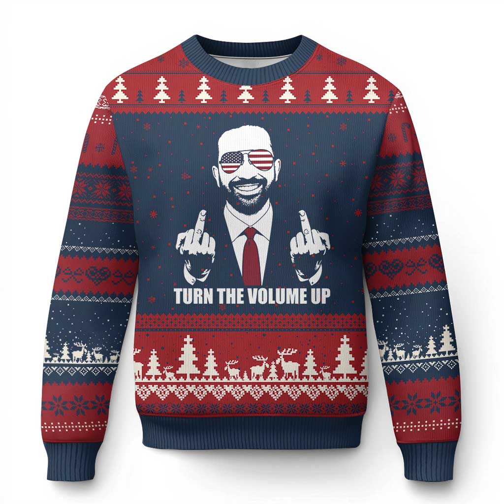 Zohran Mamdani Hope Ugly Christmas Sweater Zoharan Mamdani USA Flag Funny Middle Finger TS02 Navy Red Print Your Wear