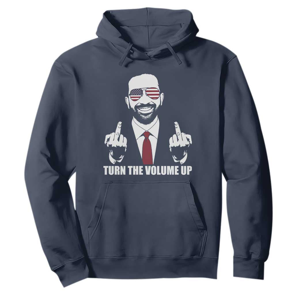 Zohran Mamdani Hope Hoodie Zoharan Mamdani USA Flag Funny Middle Finger TS02 Navy Print Your Wear