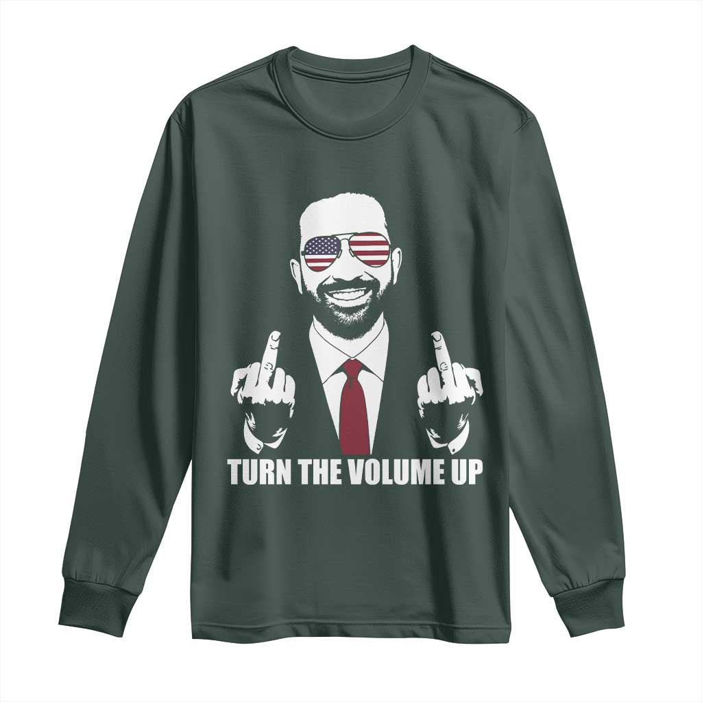 Zohran Mamdani Hope Long Sleeve Shirt Zoharan Mamdani USA Flag Funny Middle Finger TS02 Dark Forest Green Print Your Wear