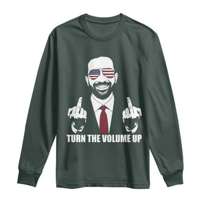 Zohran Mamdani Hope Long Sleeve Shirt Zoharan Mamdani USA Flag Funny Middle Finger TS02 Dark Forest Green Print Your Wear