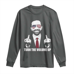 Zohran Mamdani Hope Long Sleeve Shirt Zoharan Mamdani USA Flag Funny Middle Finger TS02 Dark Heather Print Your Wear