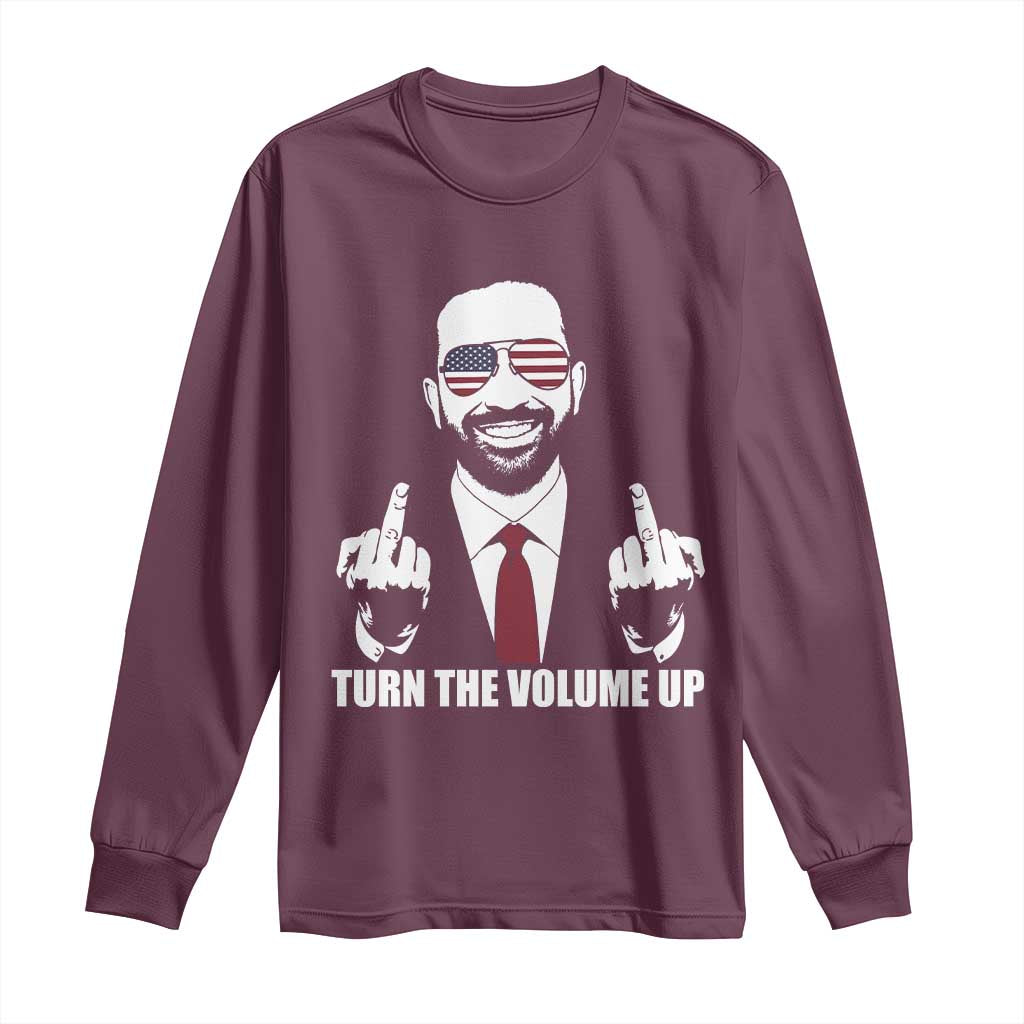 Zohran Mamdani Hope Long Sleeve Shirt Zoharan Mamdani USA Flag Funny Middle Finger TS02 Maroon Print Your Wear