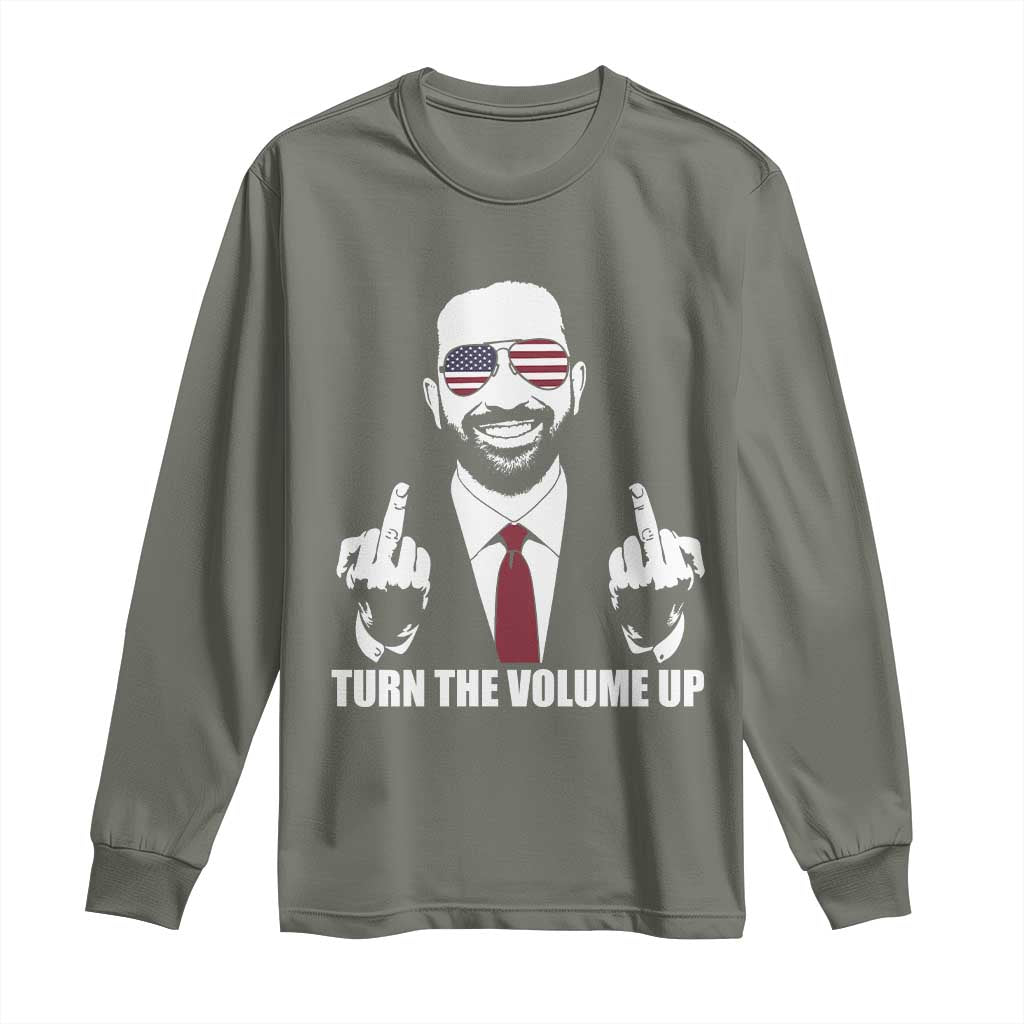 Zohran Mamdani Hope Long Sleeve Shirt Zoharan Mamdani USA Flag Funny Middle Finger TS02 Military Green Print Your Wear