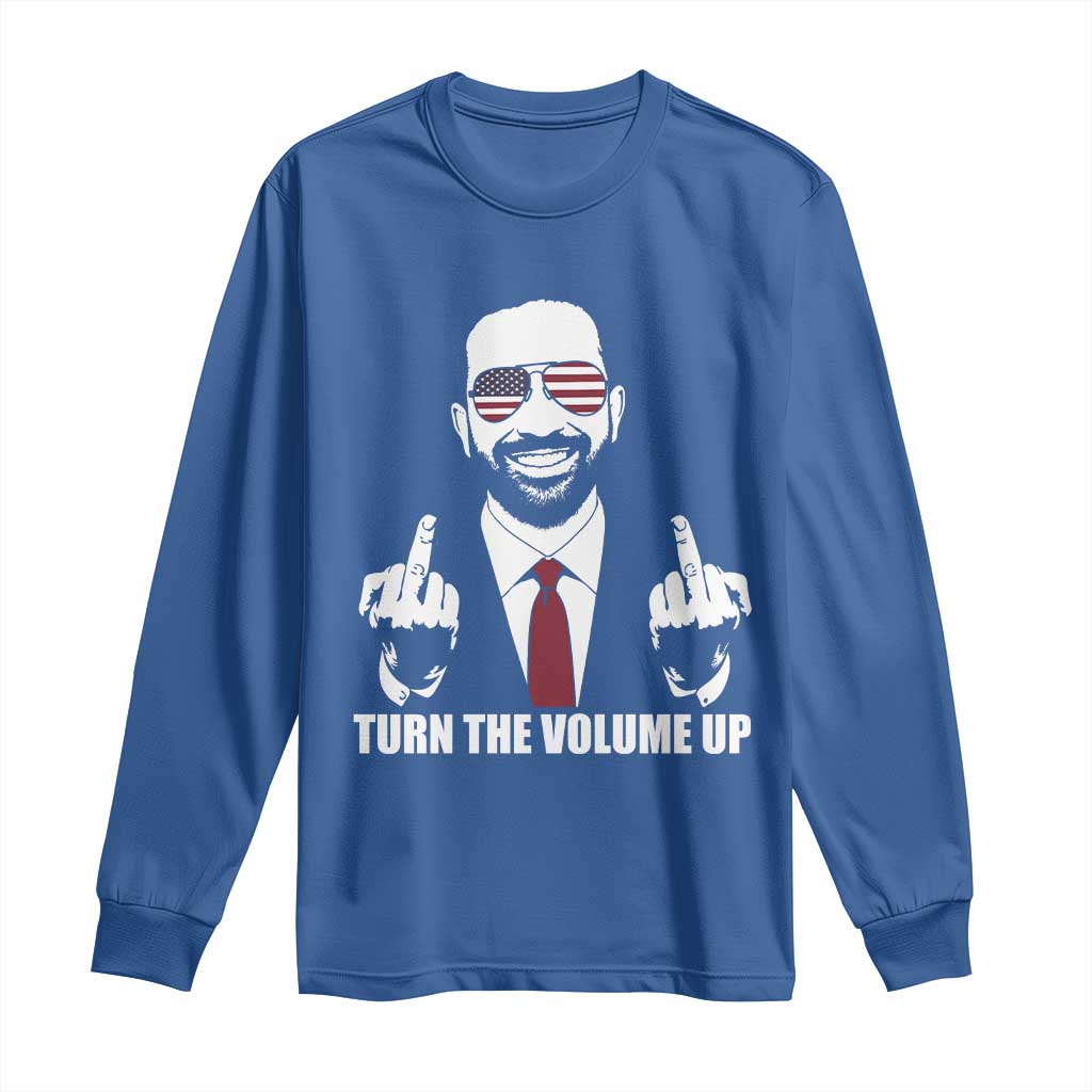 Zohran Mamdani Hope Long Sleeve Shirt Zoharan Mamdani USA Flag Funny Middle Finger TS02 Royal Blue Print Your Wear