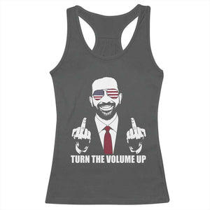 Zohran Mamdani Hope Racerback Tank Top Zoharan Mamdani USA Flag Funny Middle Finger TS02 Dark Heather Print Your Wear