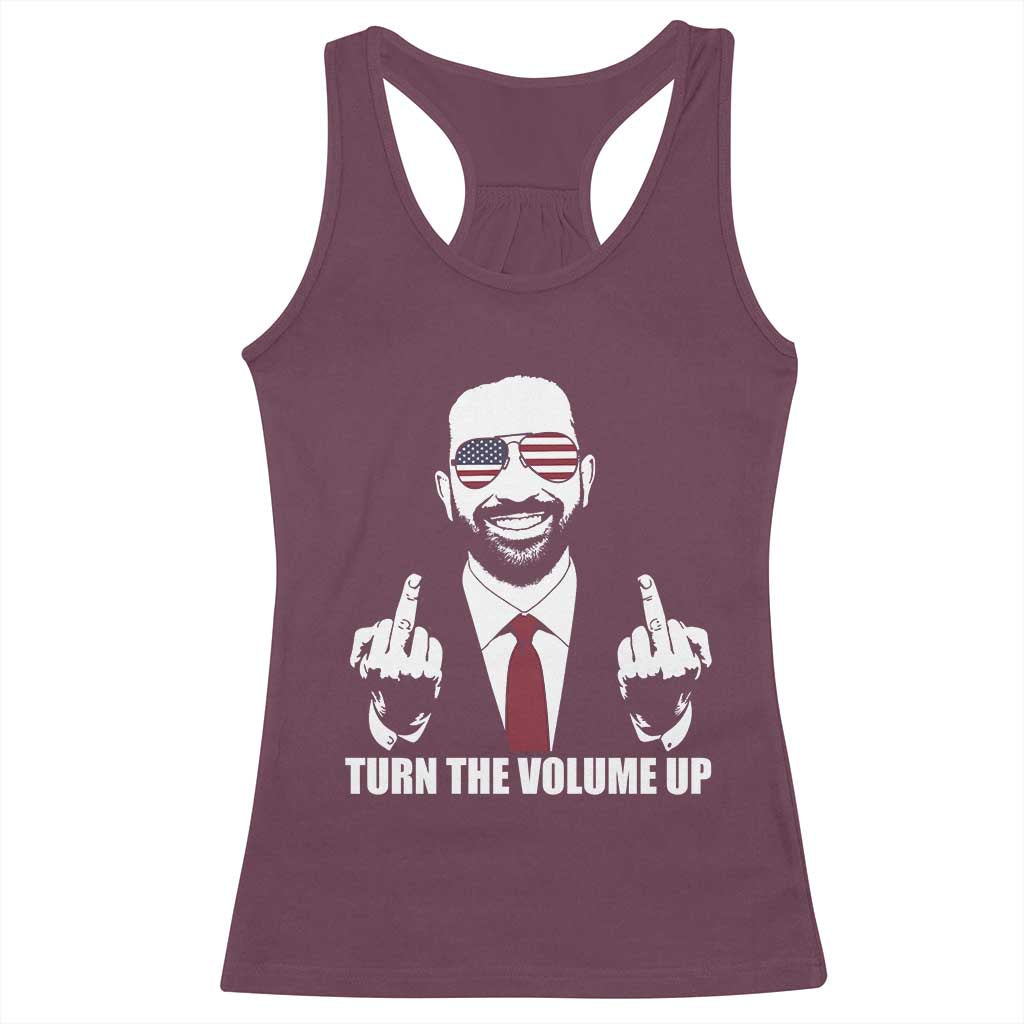 Zohran Mamdani Hope Racerback Tank Top Zoharan Mamdani USA Flag Funny Middle Finger TS02 Maroon Print Your Wear