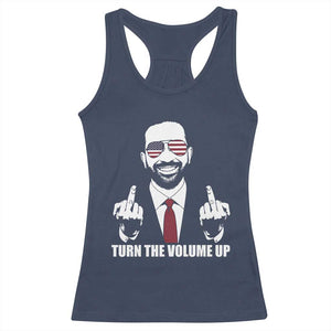 Zohran Mamdani Hope Racerback Tank Top Zoharan Mamdani USA Flag Funny Middle Finger TS02 Navy Print Your Wear