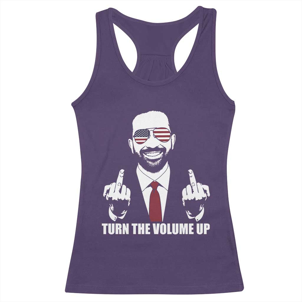 Zohran Mamdani Hope Racerback Tank Top Zoharan Mamdani USA Flag Funny Middle Finger TS02 Purple Print Your Wear