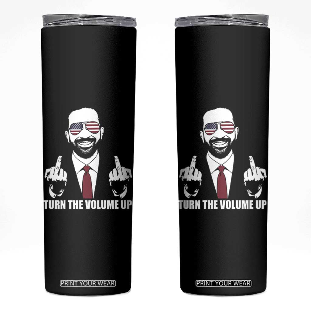 Zohran Mamdani Hope Skinny Tumbler Zoharan Mamdani USA Flag Funny Middle Finger TS02 Black Print Your Wear