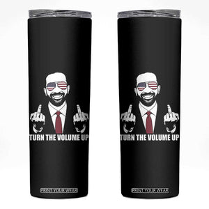 Zohran Mamdani Hope Skinny Tumbler Zoharan Mamdani USA Flag Funny Middle Finger TS02 Black Print Your Wear