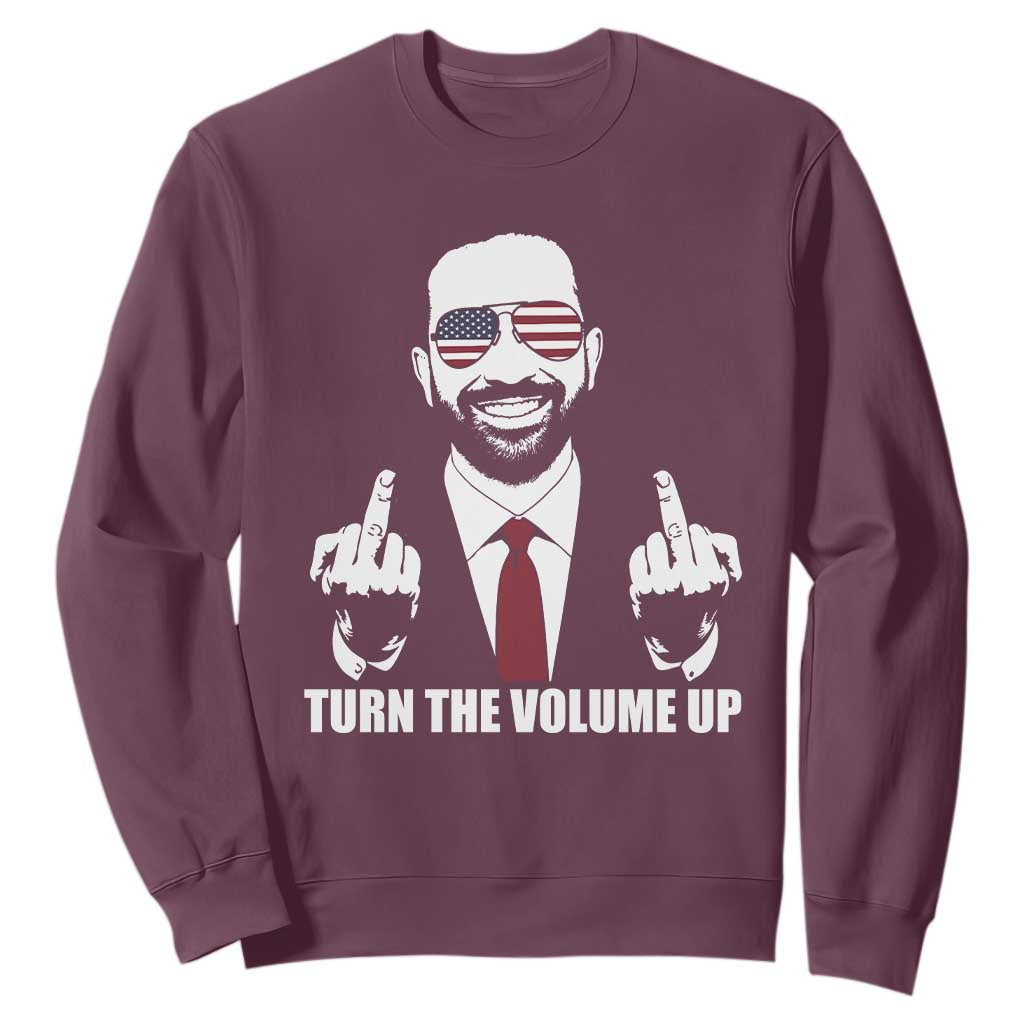 Zohran Mamdani Hope Sweatshirt Zoharan Mamdani USA Flag Funny Middle Finger TS02 Maroon Print Your Wear
