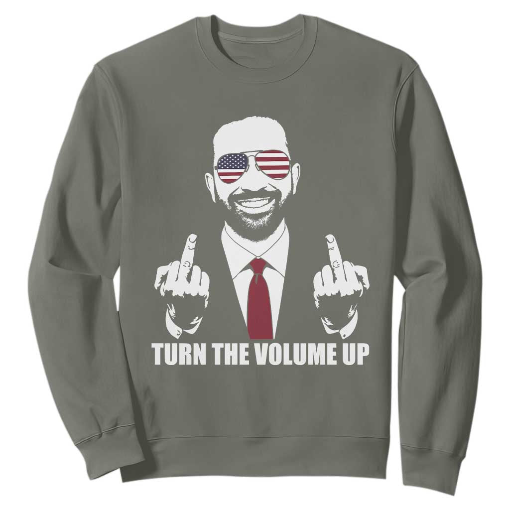 Zohran Mamdani Hope Sweatshirt Zoharan Mamdani USA Flag Funny Middle Finger TS02 Military Green Print Your Wear