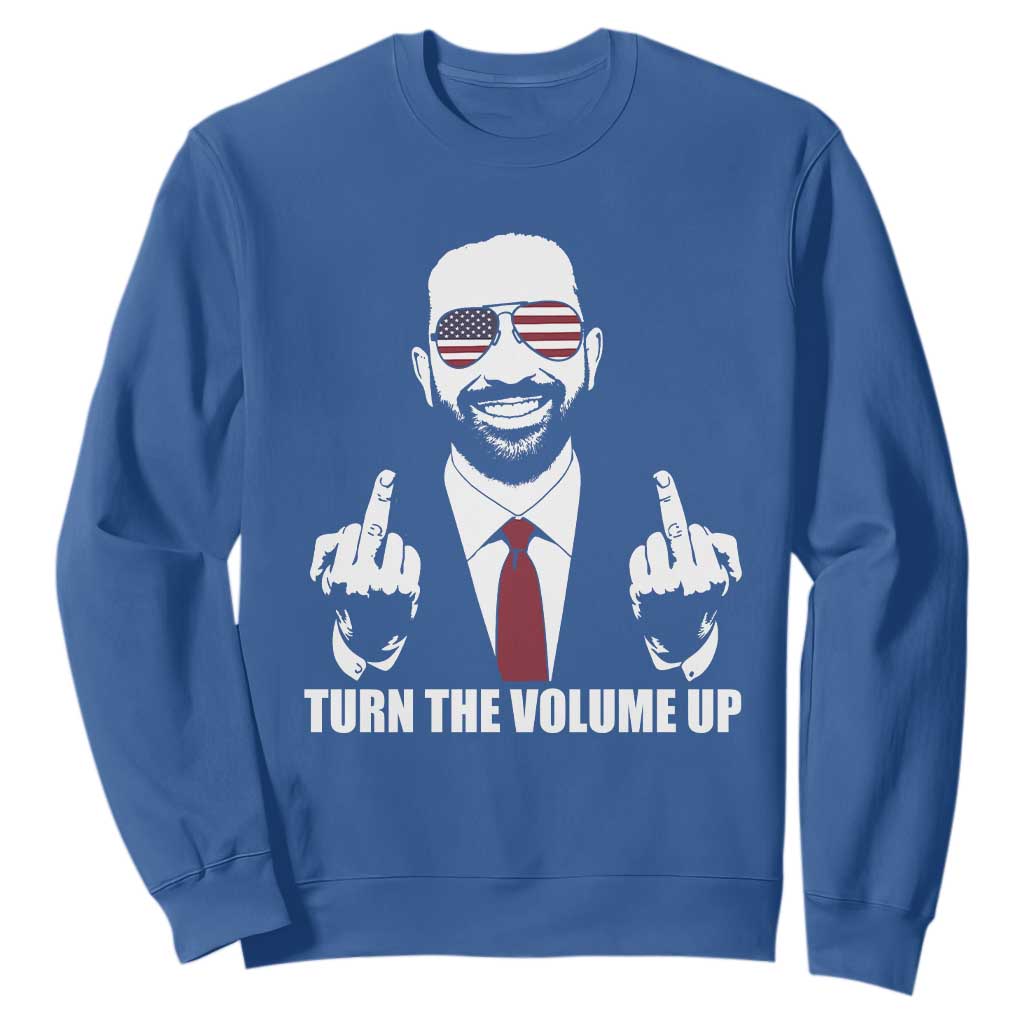 Zohran Mamdani Hope Sweatshirt Zoharan Mamdani USA Flag Funny Middle Finger TS02 Royal Blue Print Your Wear
