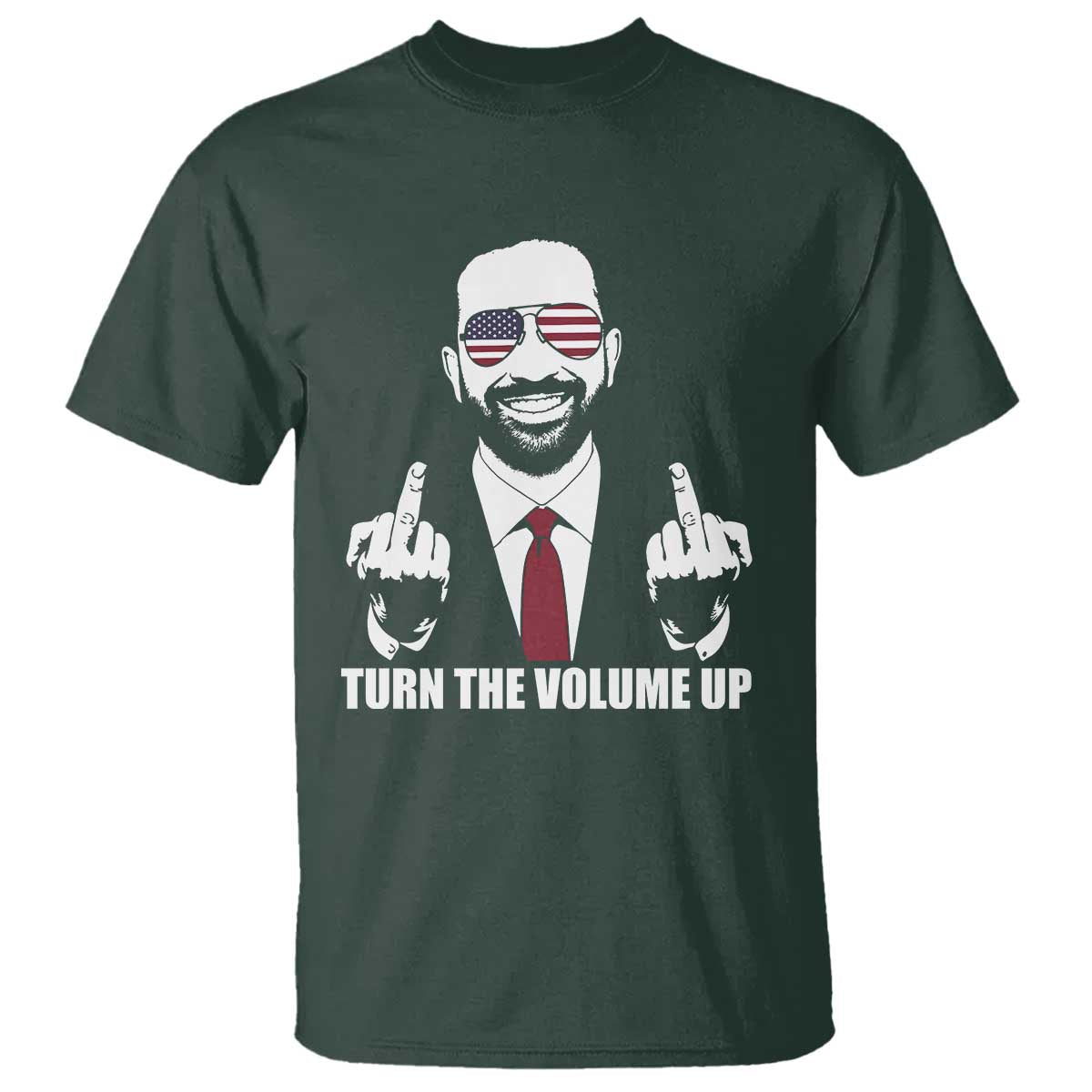 Zohran Mamdani Hope T Shirt Zoharan Mamdani USA Flag Funny Middle Finger TS02 Dark Forest Green Print Your Wear