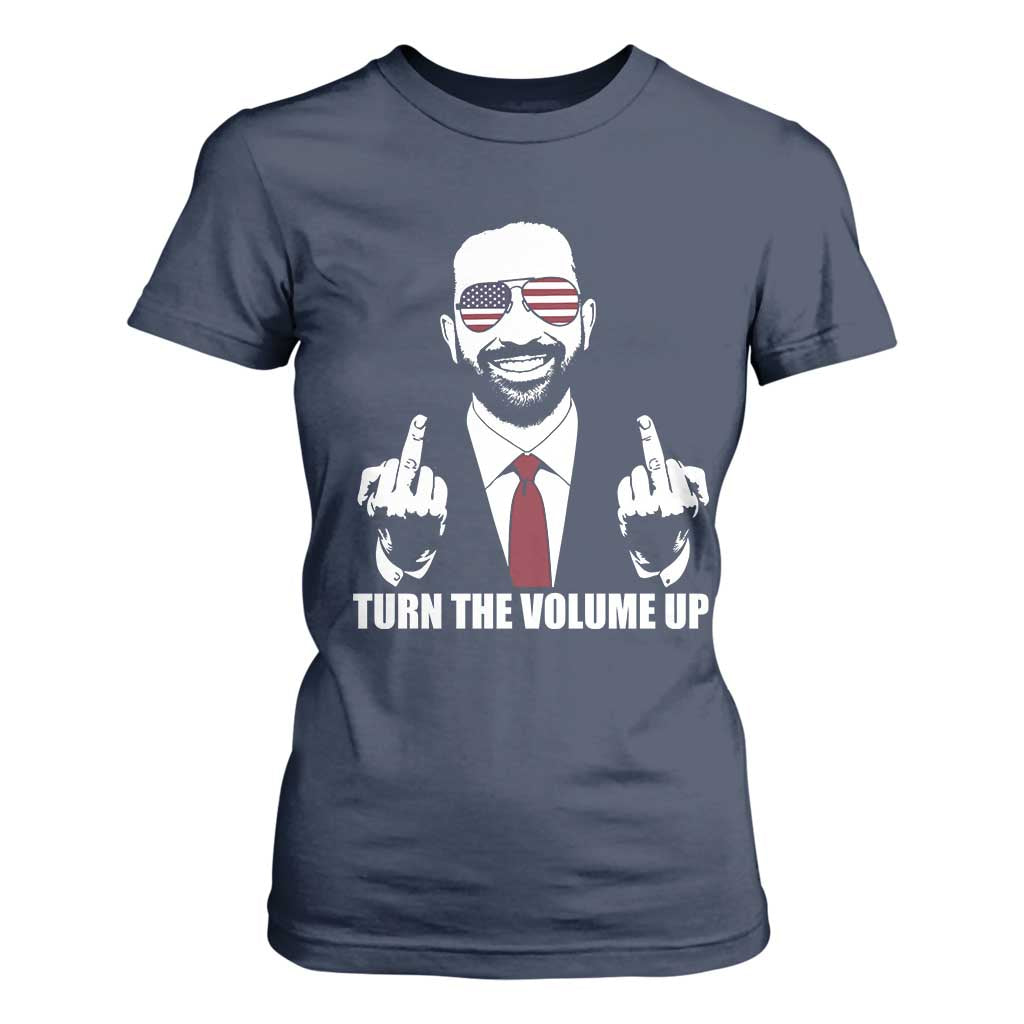 Zohran Mamdani Hope T Shirt For Women Zoharan Mamdani USA Flag Funny Middle Finger TS02 Navy Print Your Wear