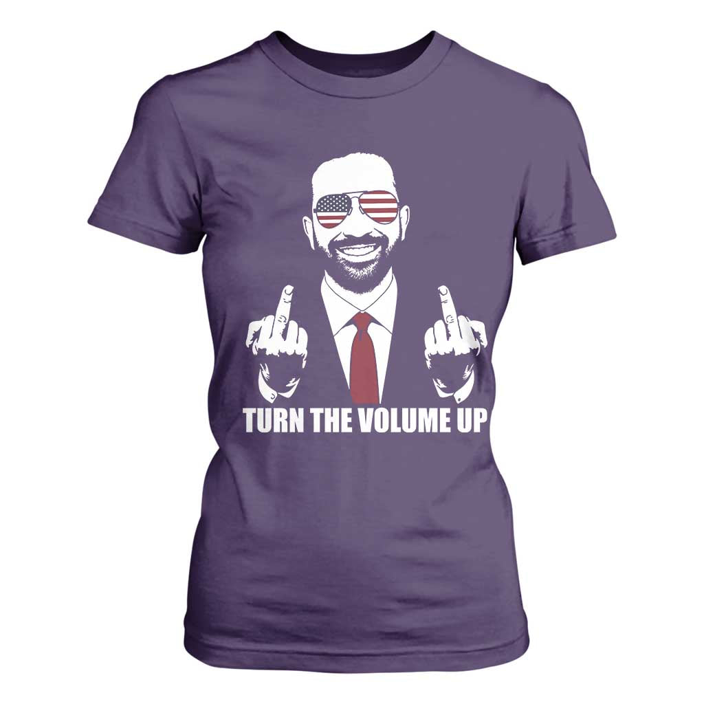 Zohran Mamdani Hope T Shirt For Women Zoharan Mamdani USA Flag Funny Middle Finger TS02 Purple Print Your Wear