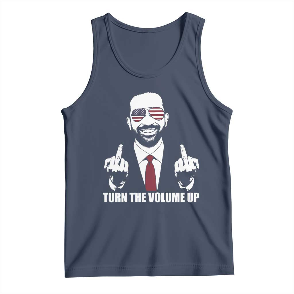 Zohran Mamdani Hope Tank Top Zoharan Mamdani USA Flag Funny Middle Finger TS02 Navy Print Your Wear