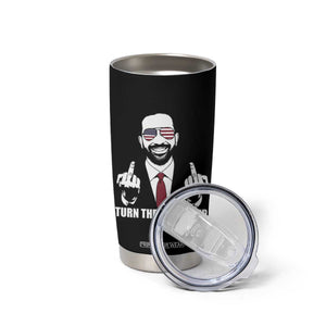 Zohran Mamdani Hope Tumbler Cup Zoharan Mamdani USA Flag Funny Middle Finger TS02 Print Your Wear