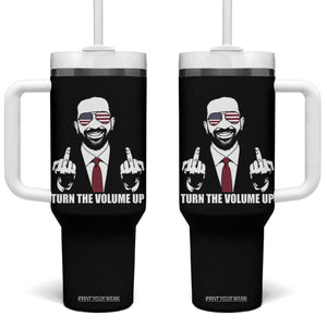 Zohran Mamdani Hope Tumbler With Handle Zoharan Mamdani USA Flag Funny Middle Finger TS02 One Size: 40 oz Black Print Your Wear