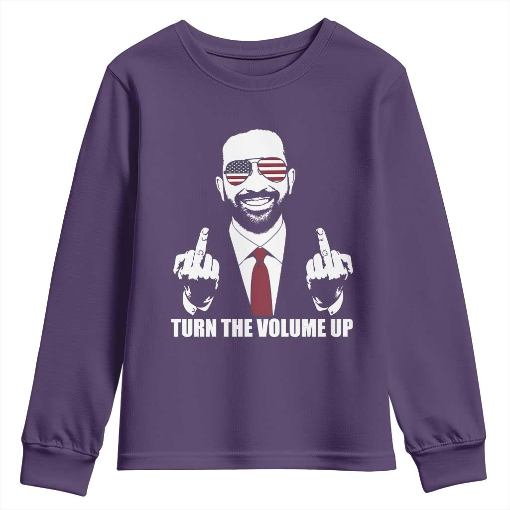 Zohran Mamdani Hope Youth Sweatshirt Zoharan Mamdani USA Flag Funny Middle Finger TS02 Purple Print Your Wear
