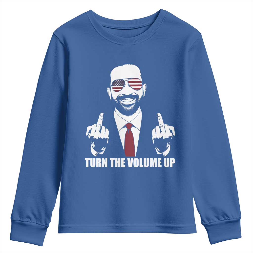Zohran Mamdani Hope Youth Sweatshirt Zoharan Mamdani USA Flag Funny Middle Finger TS02 Royal Blue Print Your Wear