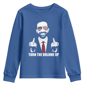 Zohran Mamdani Hope Youth Sweatshirt Zoharan Mamdani USA Flag Funny Middle Finger TS02 Royal Blue Print Your Wear