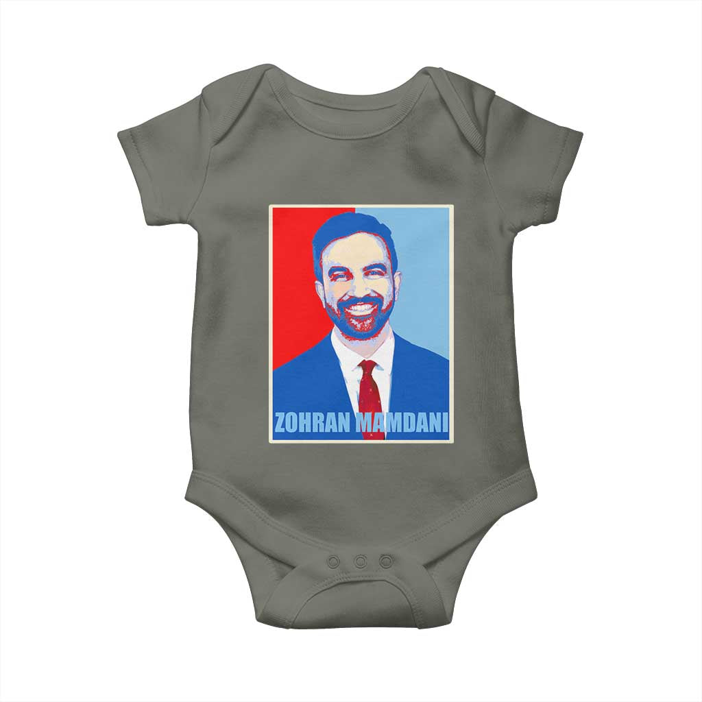 Zohran Madamni Baby Onesie for New York Mayor TS02 Military Green Print Your Wear