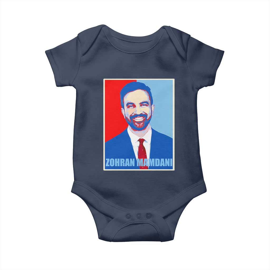 Zohran Madamni Baby Onesie for New York Mayor TS02 Navy Print Your Wear