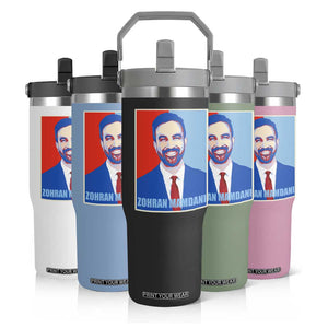Zohran Madamni Flip Straw Tumbler for New York Mayor TS02 Print Your Wear