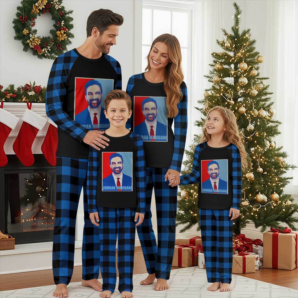 Zohran Madamni Plaid Pajama Set for New York Mayor TS02 Blue Plaid Print Your Wear