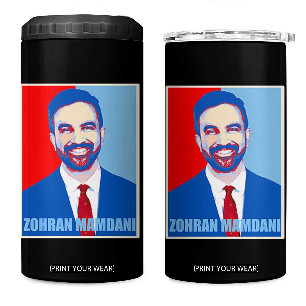 Zohran Madamni 4 in 1 Can Cooler Tumbler for New York Mayor TS02 One Size: 16 oz Black Print Your Wear