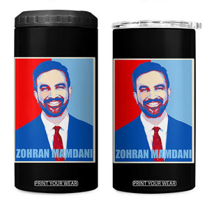 Zohran Madamni 4 in 1 Can Cooler Tumbler for New York Mayor TS02 One Size: 16 oz Black Print Your Wear