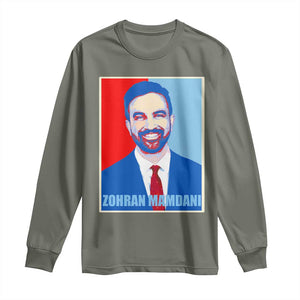 Zohran Madamni Long Sleeve Shirt for New York Mayor TS02 Military Green Print Your Wear